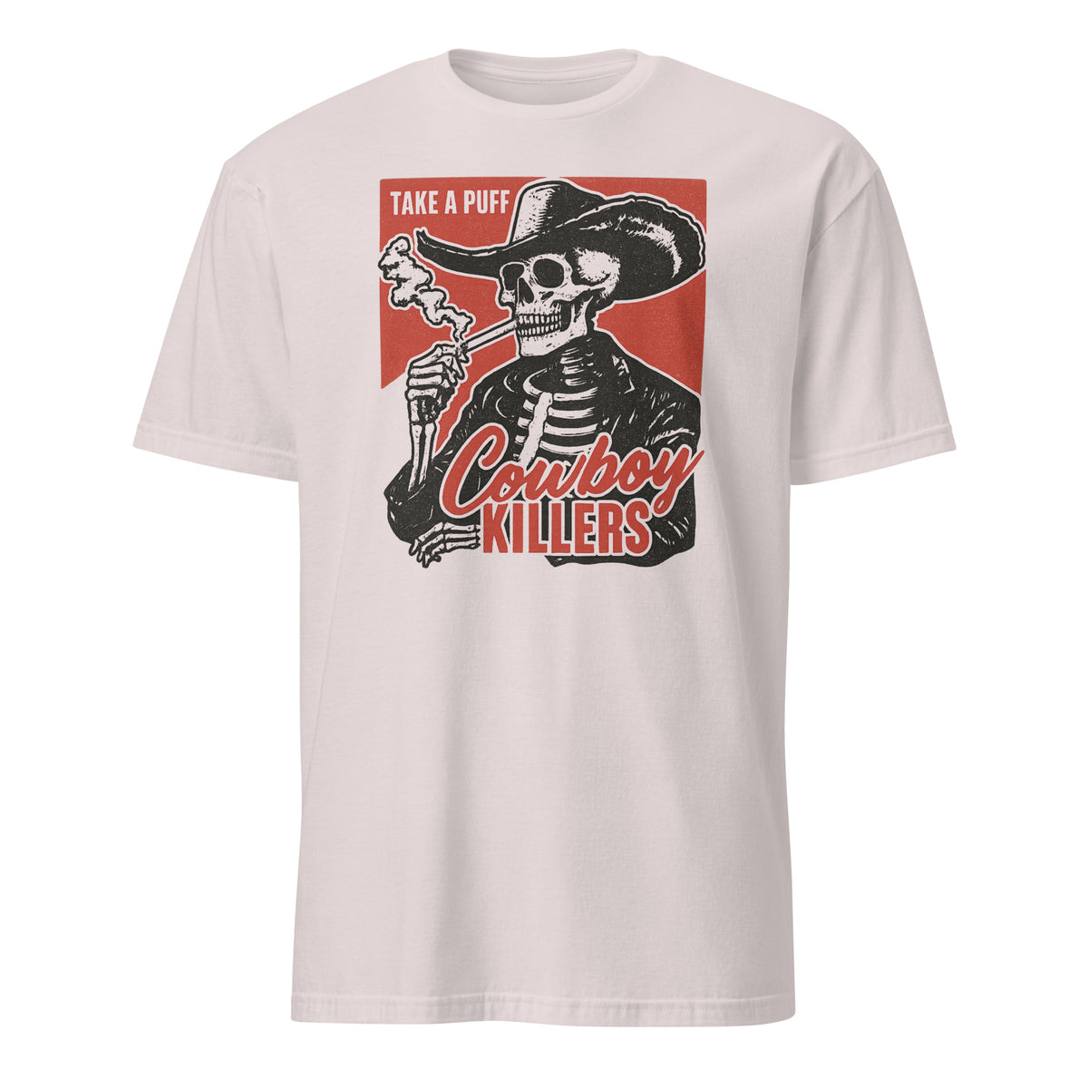 Ice Grey alt western Smoking Skeleton Tee by Cuccico