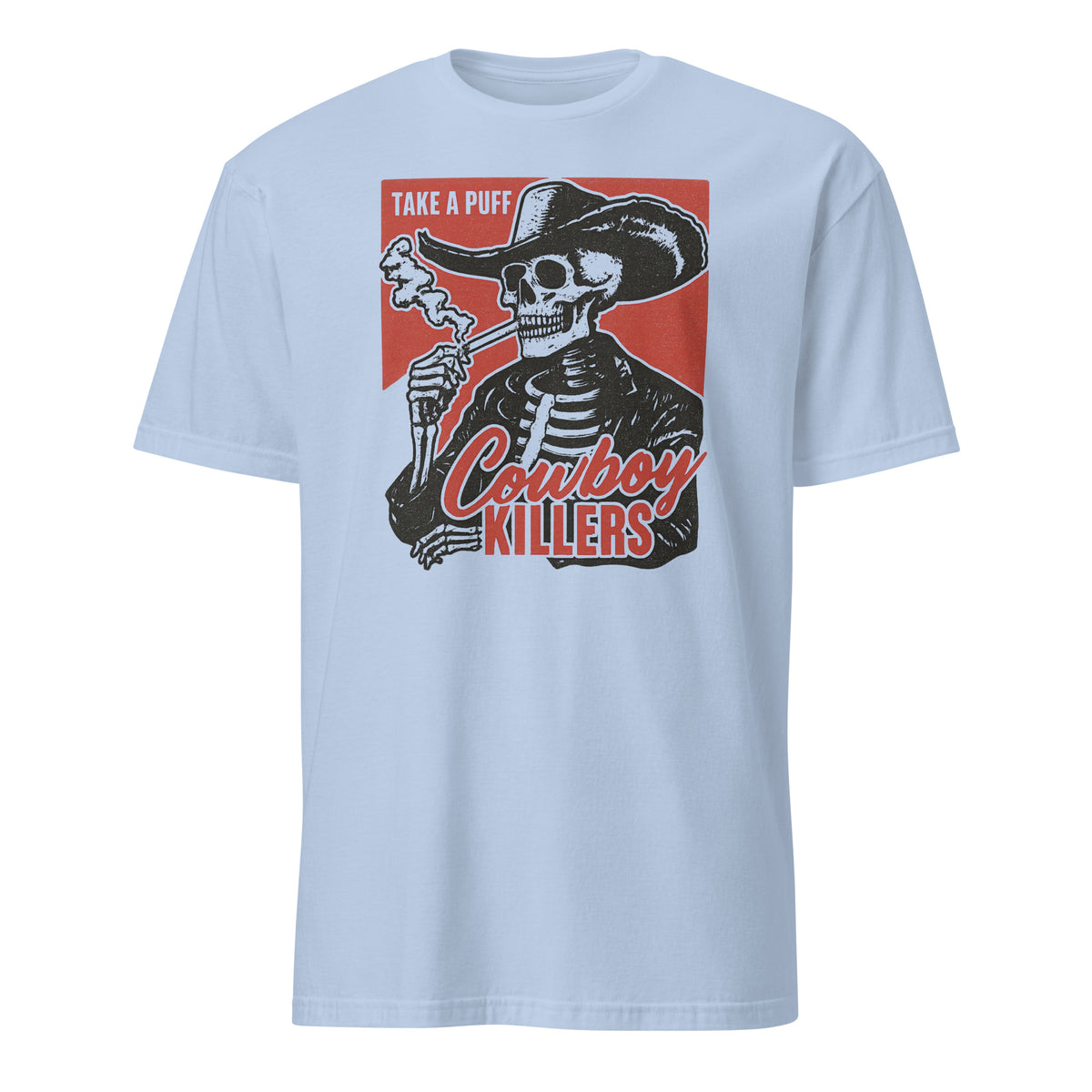 Light Blue vintage grunge Cowboy Killers Shirt by Cuccico