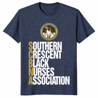 Nurse pride shirt heather navy Southern Crescent Black Nurses design