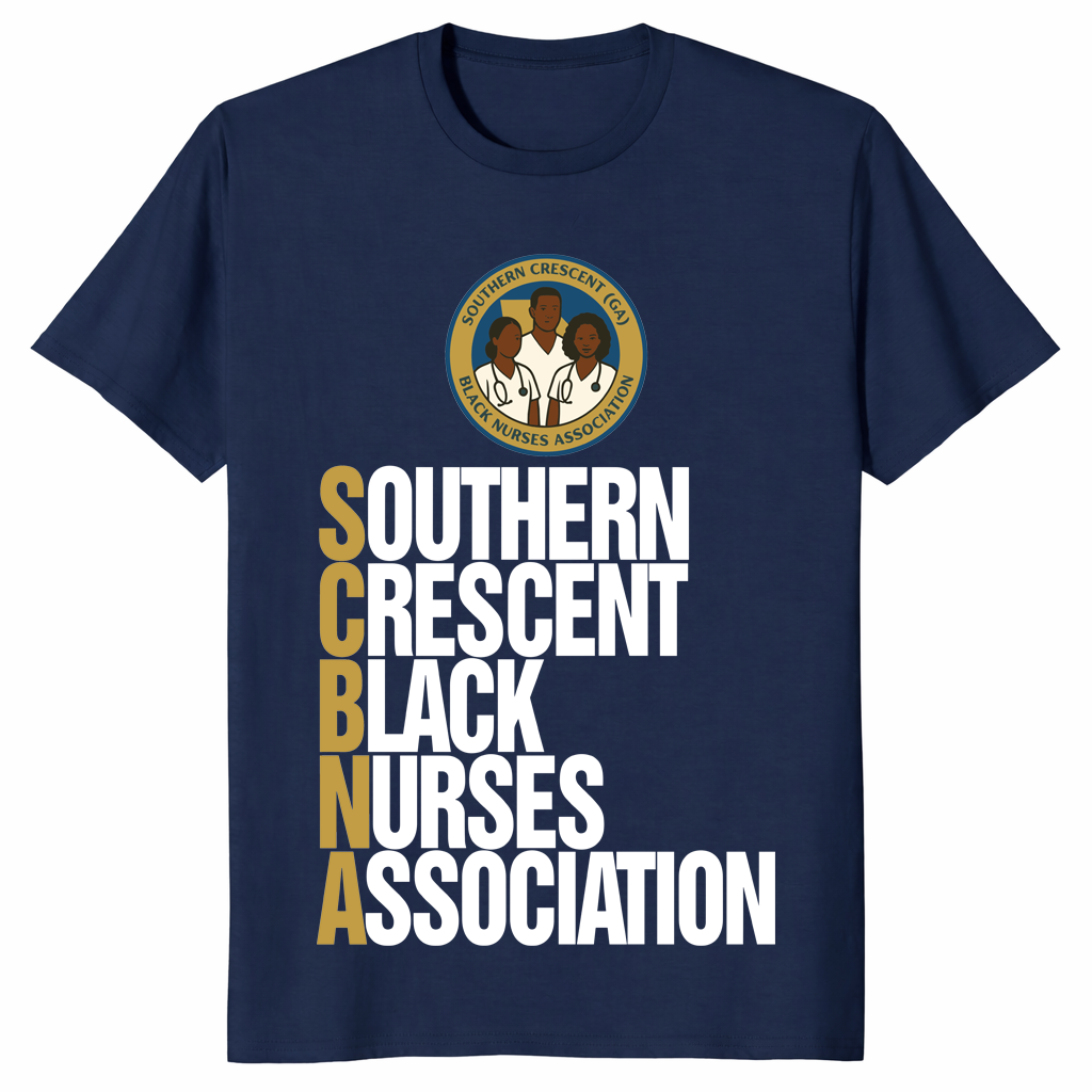 Southern Crescent Black Nurses Association Shirt navy healthcare pride shirt