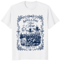 Spilling The Tea Since 1773 shirt in white
