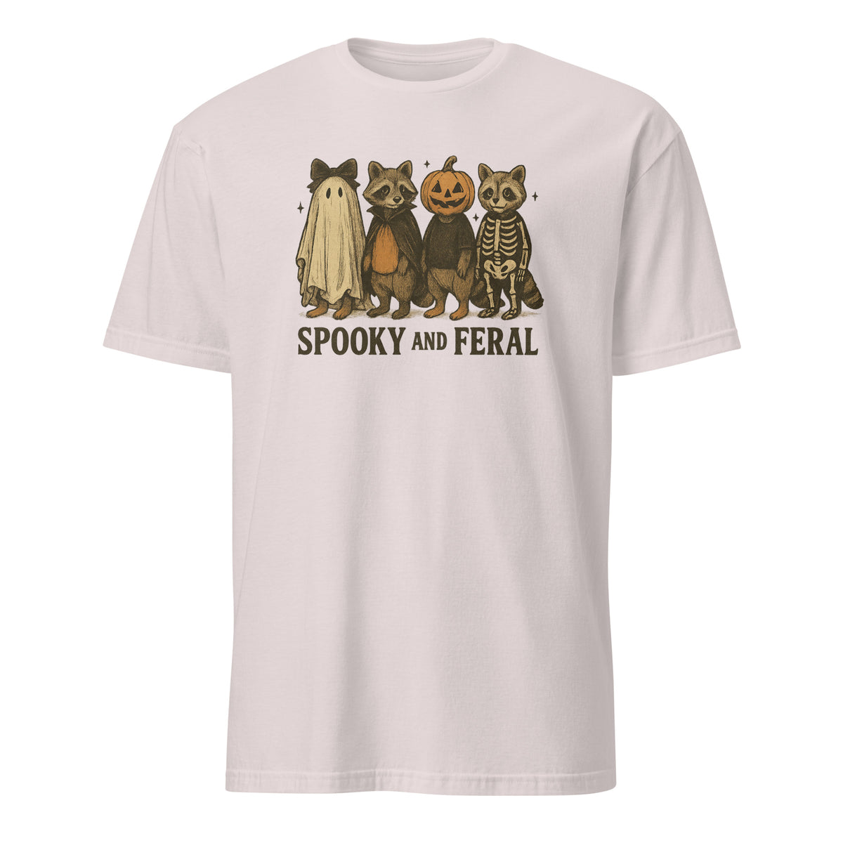 Spooky and Feral Raccoon Shirt – Funny Halloween Vintage Fall Tee | Cuccico | Cuccico