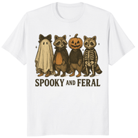 Spooky and Feral Raccoon Shirt – Funny Halloween Vintage Fall Tee | Cuccico | Cuccico