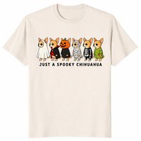 Spooky chihuahua shirt natural