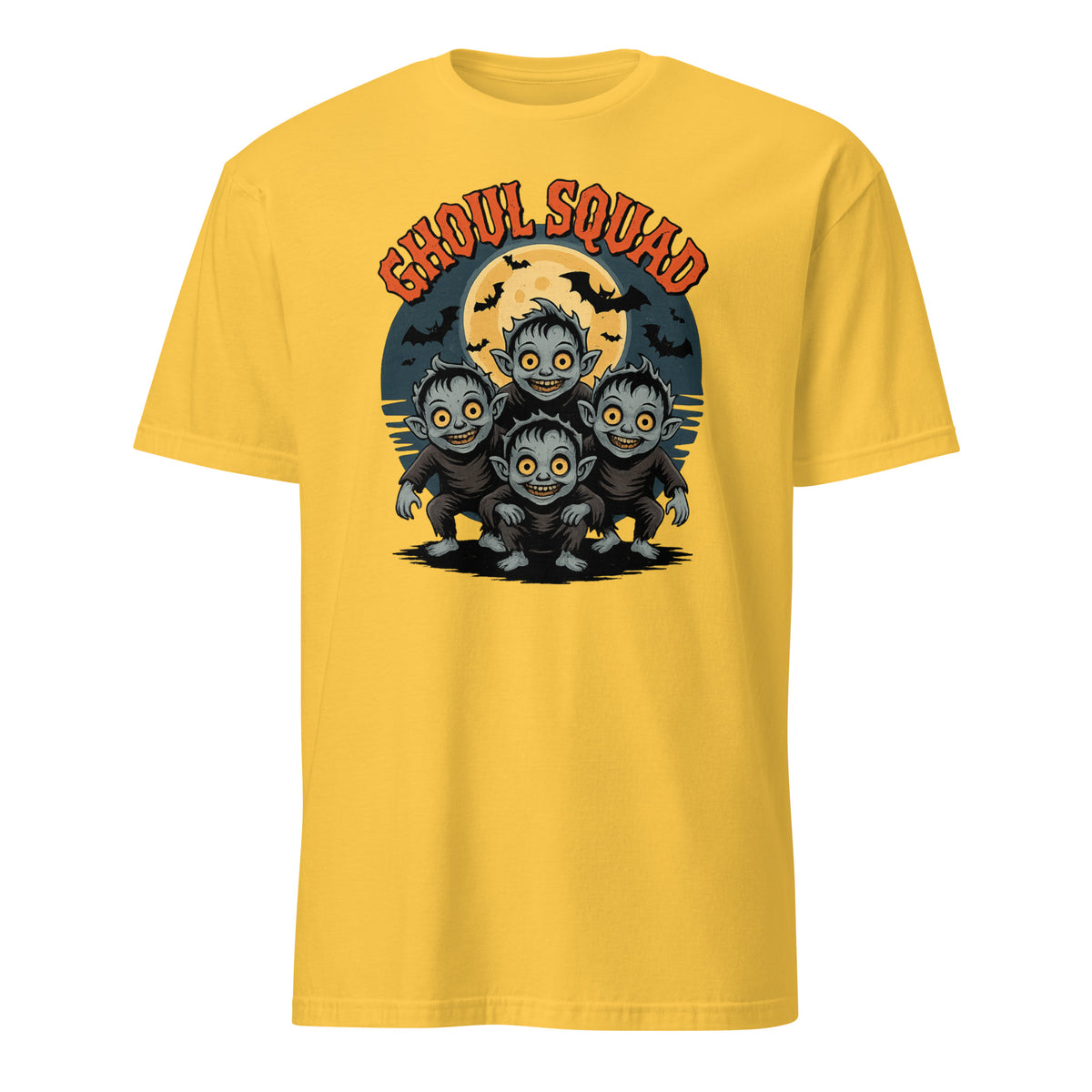 Cuccico Family Halloween Shirt Ghoul Squad print in Daisy yellow