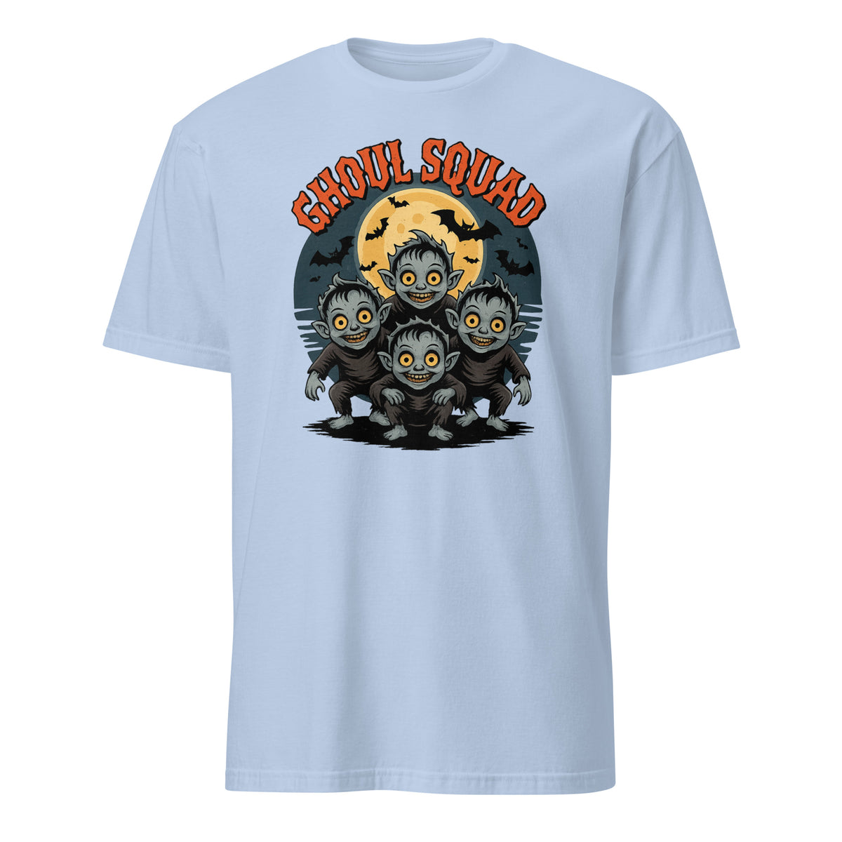 Cuccico Spooky Graphic Tee Ghoul Squad design in Light Blue
