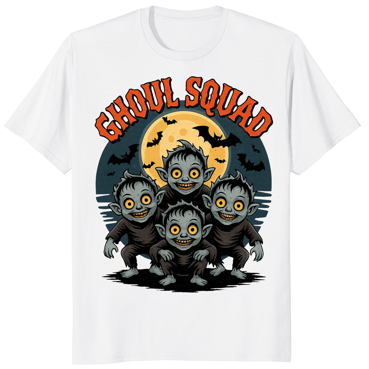 Cuccico Family Halloween Shirt Ghoul Squad design in White