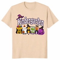 Spooky school supplies shirt in sand