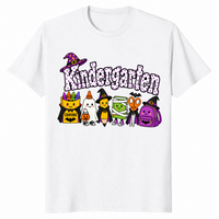 Spooky school supplies shirt in white