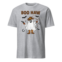 Boo Haw Shirt in Sport Grey – Ghost Cowboy Spooky Fall Western Tee by Cuccico