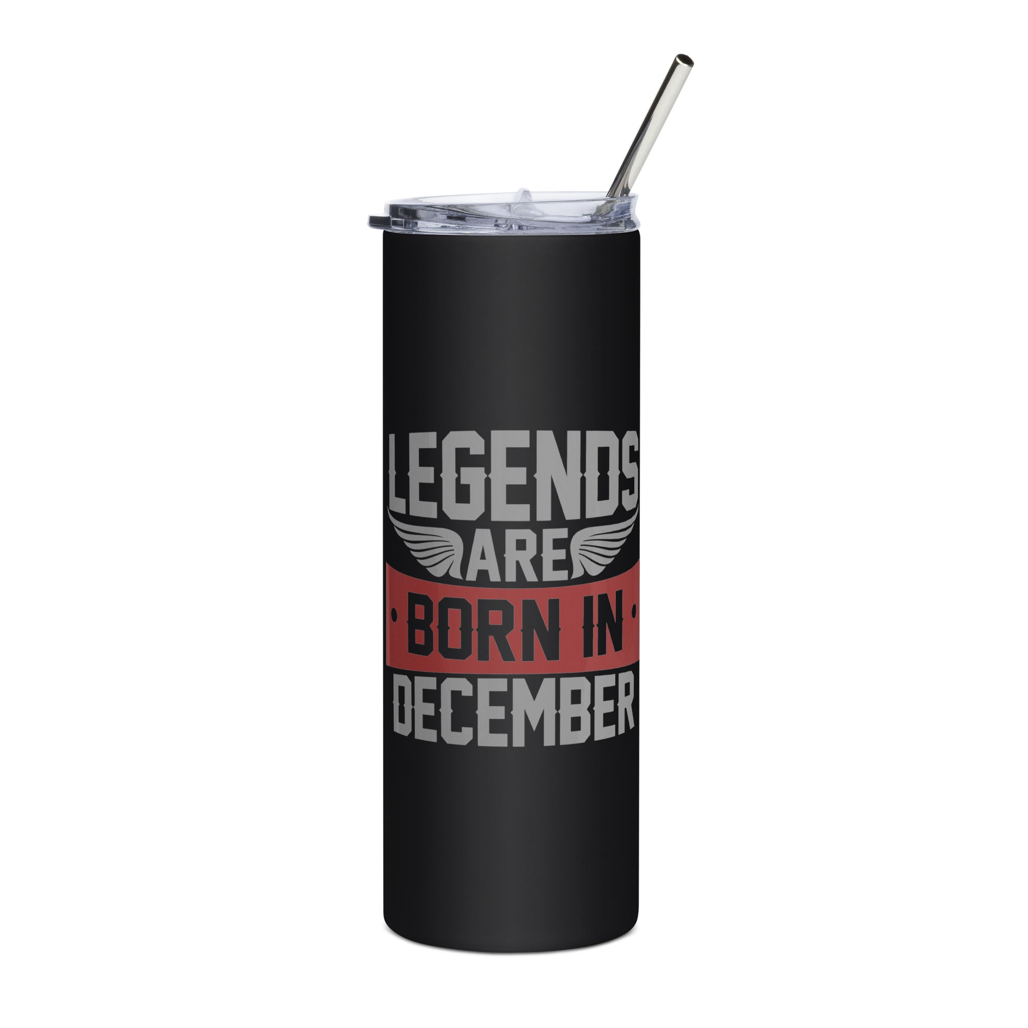 Legends are born in December Stainless steel tumbler - Cuccico Design