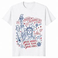 Statue of Liberty Pledge Allegiance Patriotic USA Spirit T-Shirt | Cuccico