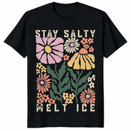 Stay Salty Melt ICE Shirt – Abolish ICE Protest T-Shirt | Retro Floral Social Justice Tee | Cuccico