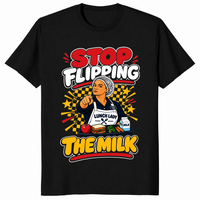 Stop Flipping The Milk Shirt in black