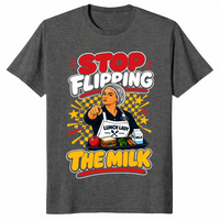 Stop Flipping The Milk Shirt in dark heather