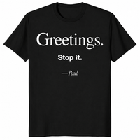 Stop It Paul Shirt in black