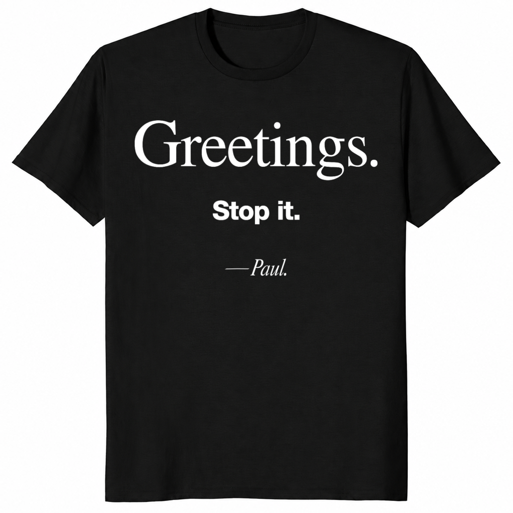 Stop It Paul Shirt in black