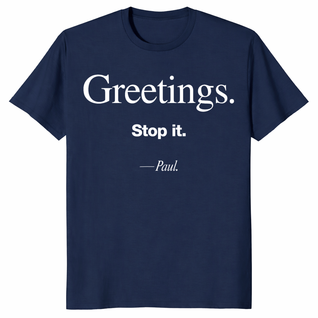 Stop It Paul Shirt in navy
