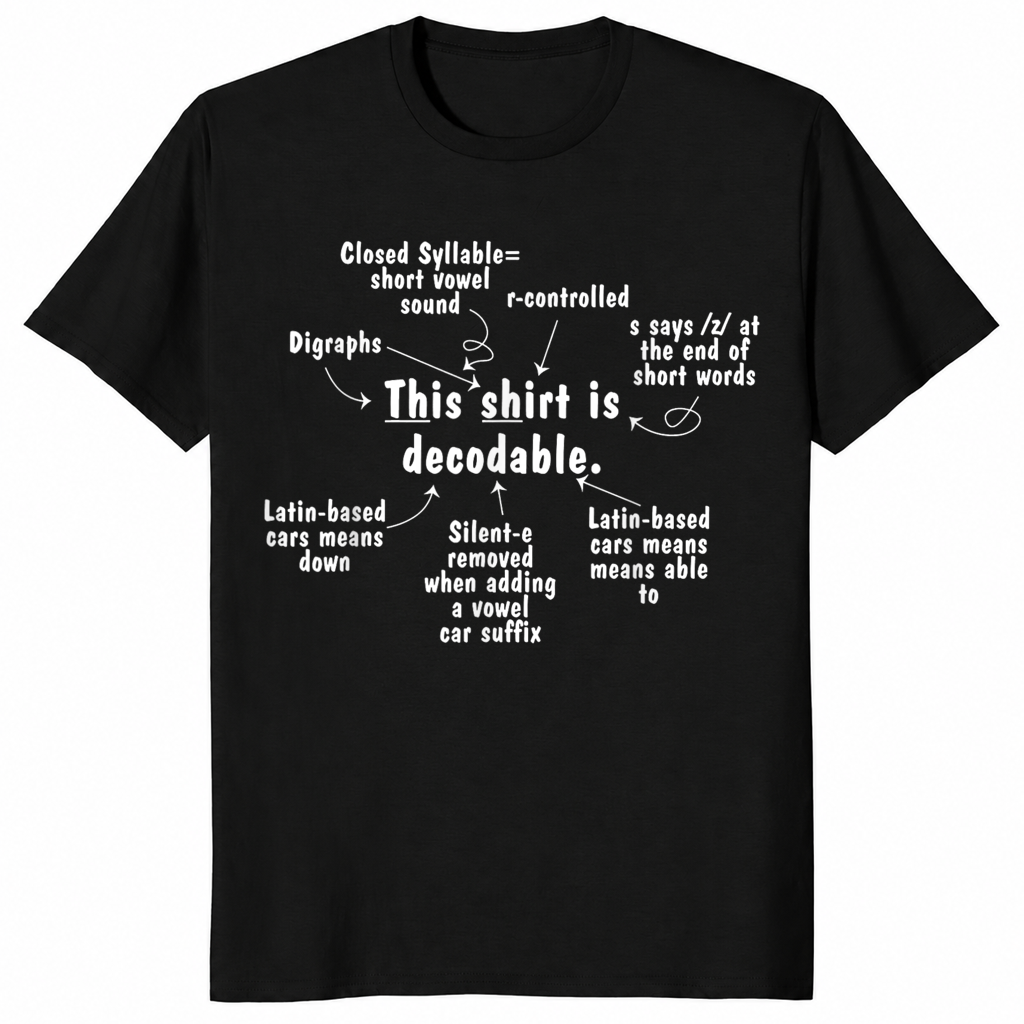 This Shirt is Decodable Structured Literacy Reading Teacher Tee | Cuccico