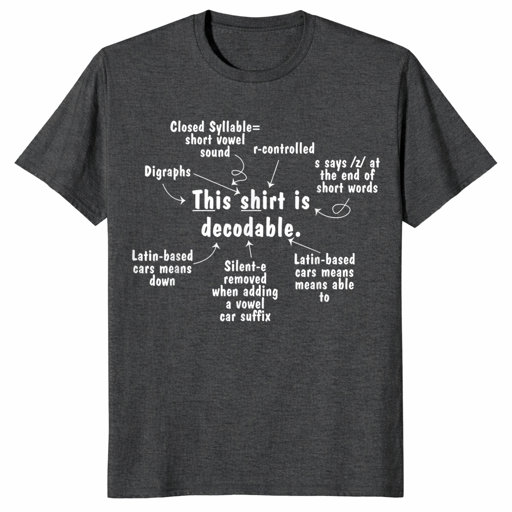 This Shirt is Decodable Structured Literacy Reading Teacher Tee | Cuccico