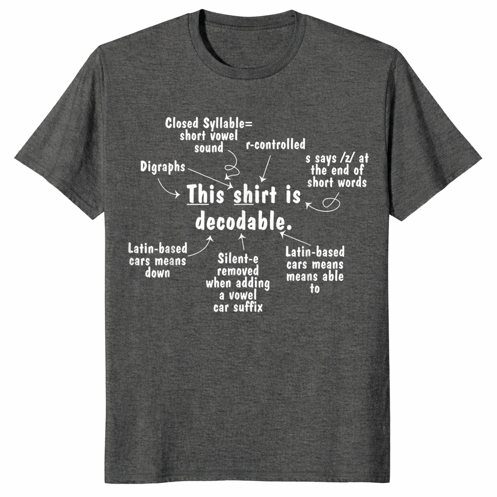 This Shirt is Decodable Structured Literacy Reading Teacher Tee | Cuccico