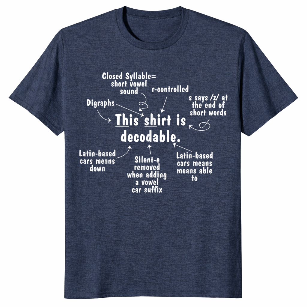 This Shirt is Decodable Structured Literacy Reading Teacher Tee | Cuccico