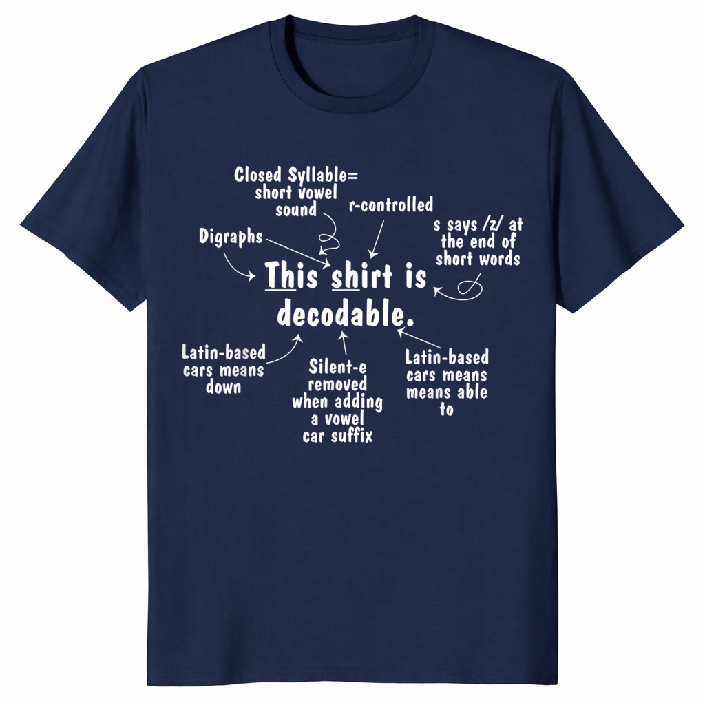 This Shirt is Decodable Structured Literacy Reading Teacher Tee | Cuccico