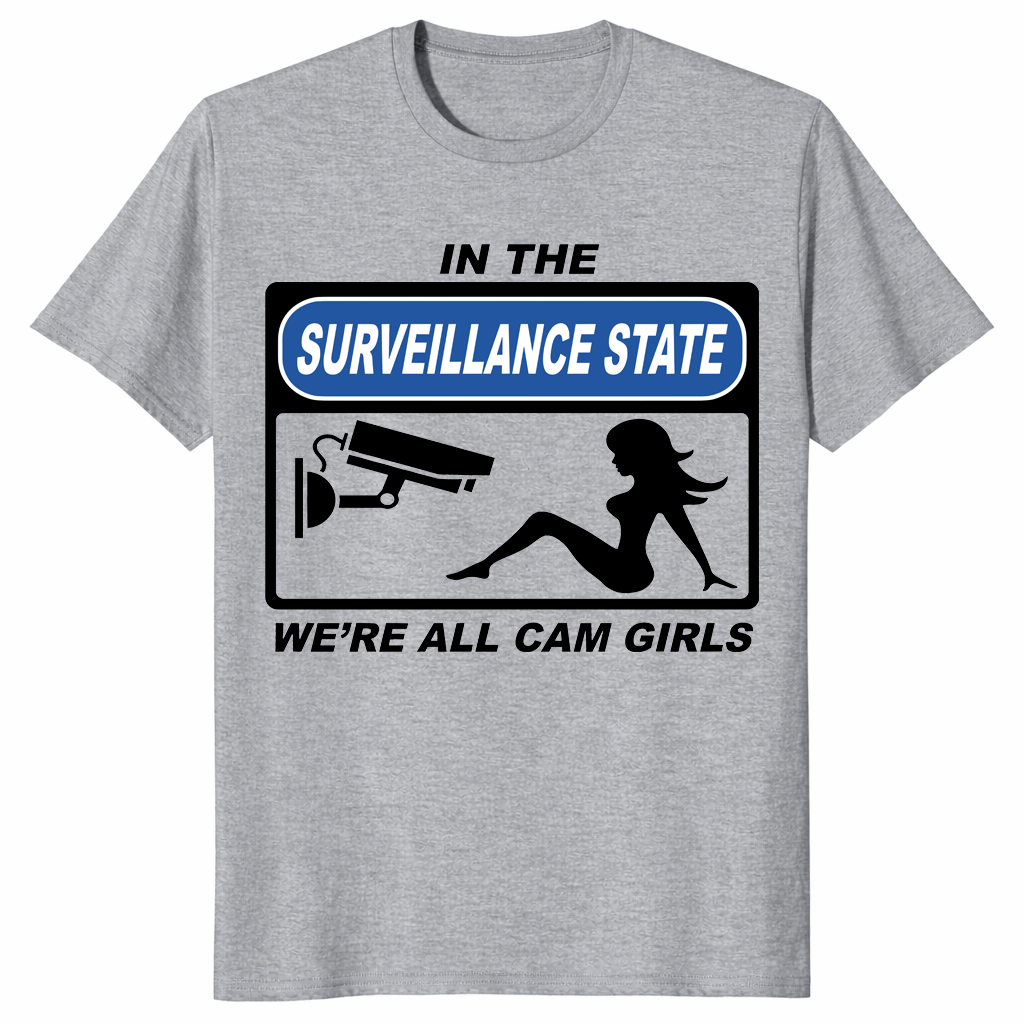 Surveillance state shirt sport grey