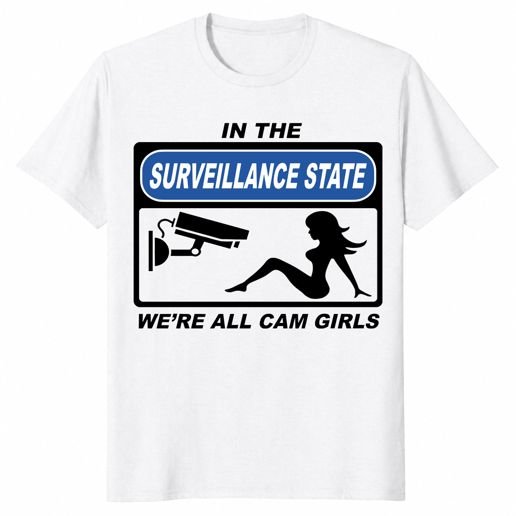 Surveillance state shirt white