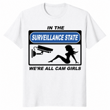 Surveillance state shirt white