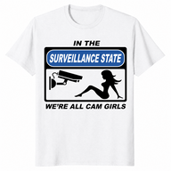 Surveillance state shirt white