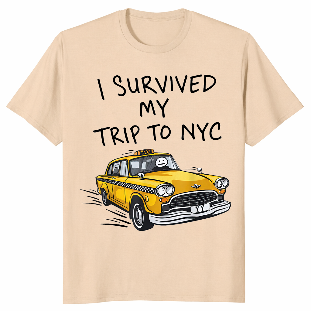I Survived My Trip To NYC Yellow Taxi Souvenir T-Shirt | Cuccico