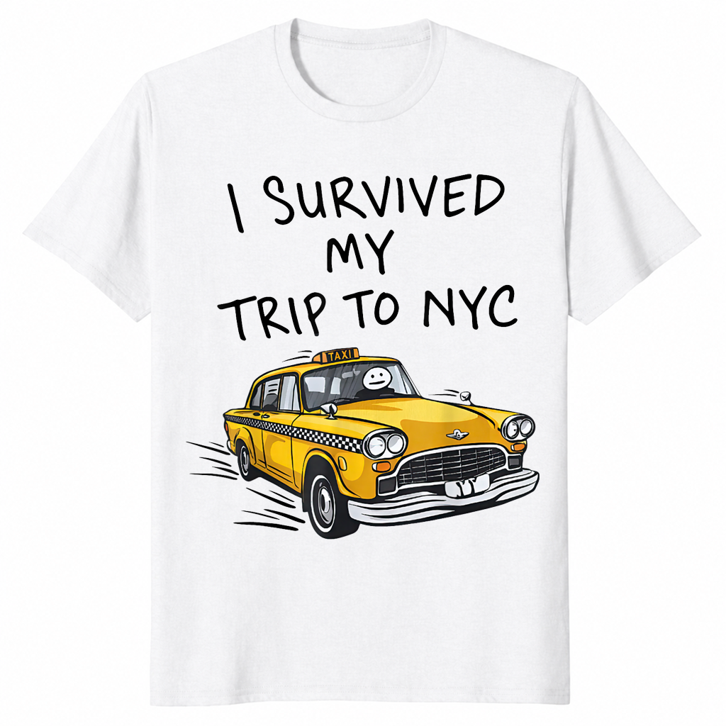 I Survived My Trip To NYC Yellow Taxi Souvenir T-Shirt | Cuccico