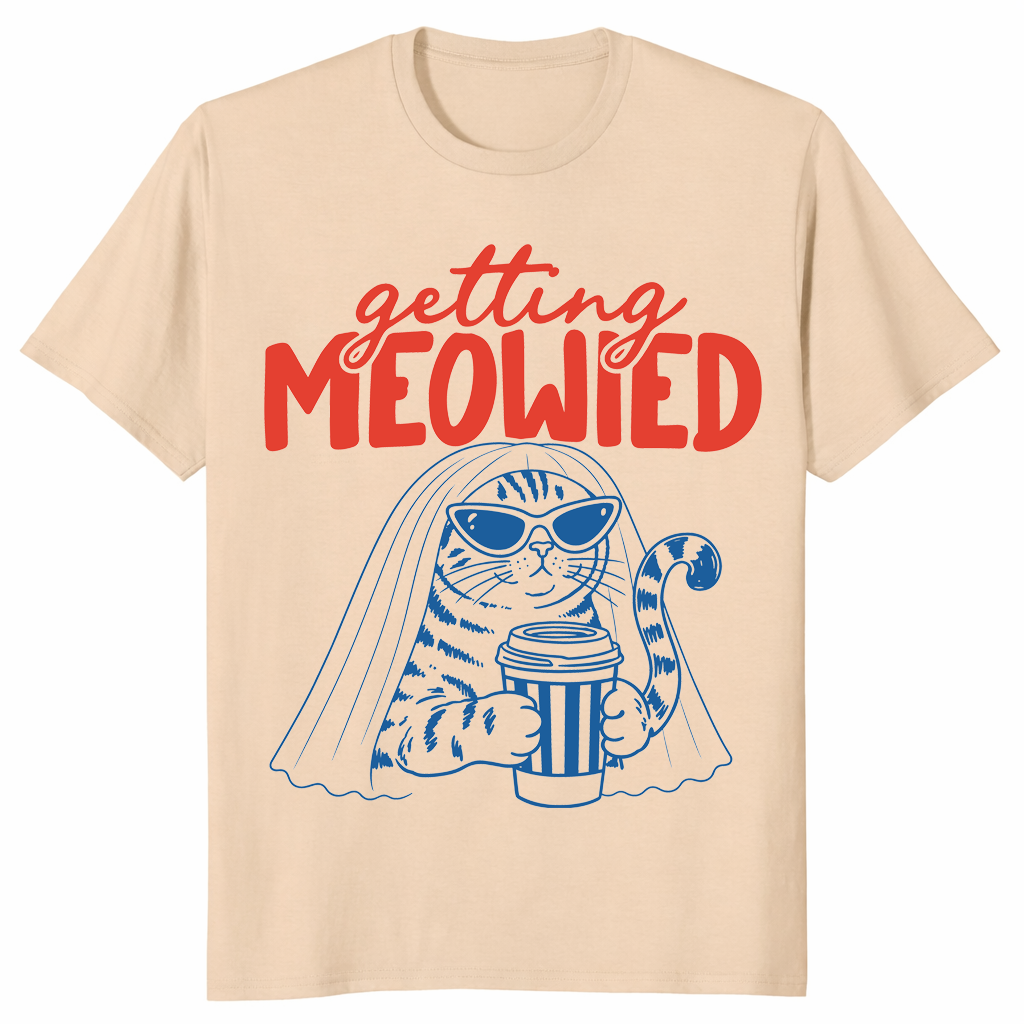 Cat Bride Shirt – Getting Meowied Funny Bachelorette Party Tee