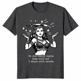 Sword dancer funny quote shirt in dark heather grey