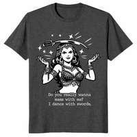Sword dancer funny quote shirt in dark heather grey