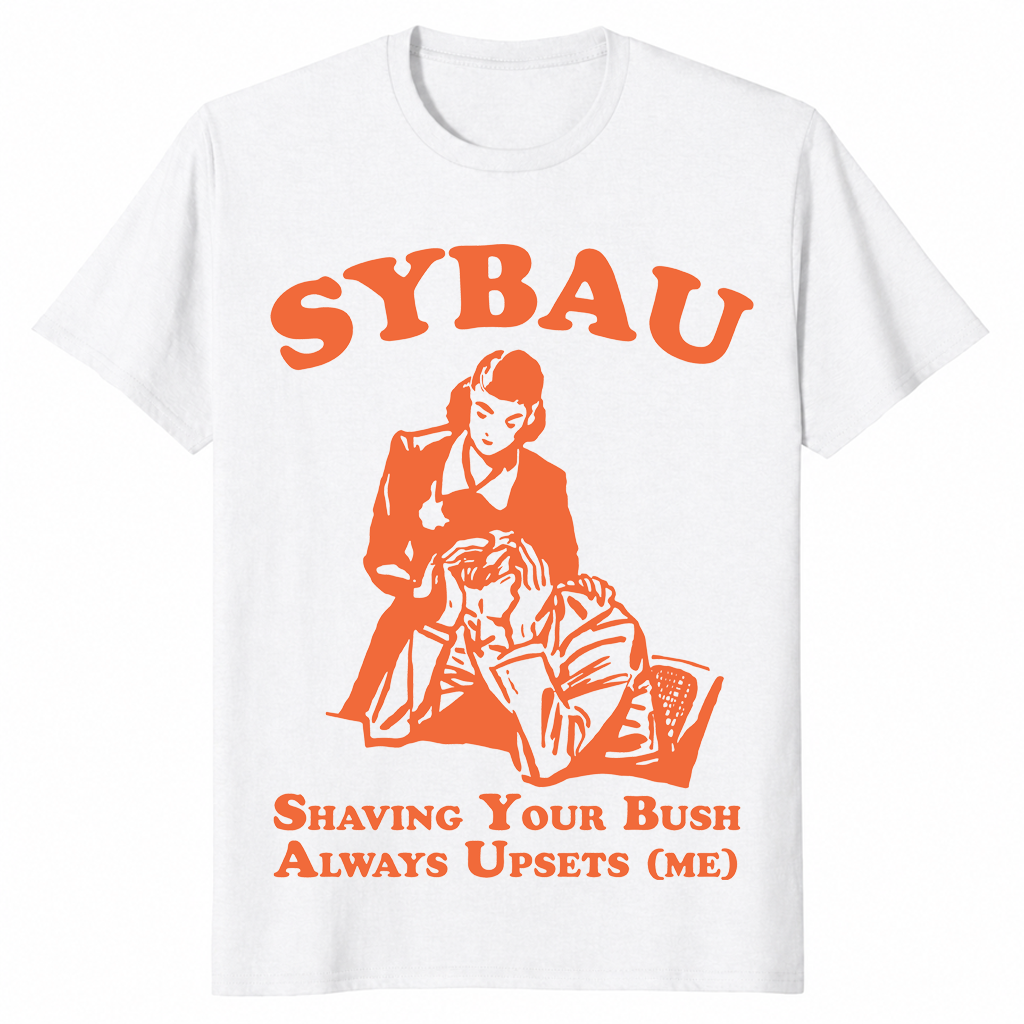 Sybau meme shirt in white