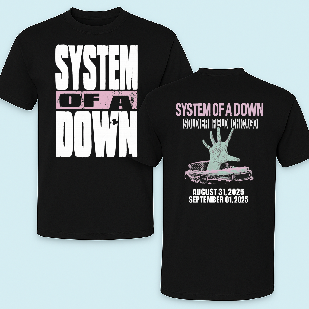 System of a Down Chicago Tour Shirt | Soldier Field 2025 Concert Tee – Cuccico | Cuccico Design