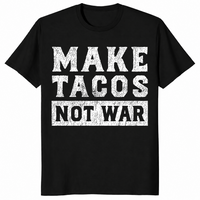 Make Tacos Not War T-Shirt | Funny Peace Pun Taco Lover Gift Tee | Cuccico
