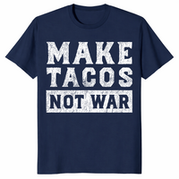 Make Tacos Not War T-Shirt | Funny Peace Pun Taco Lover Gift Tee | Cuccico