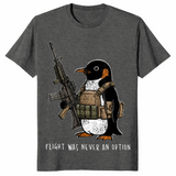 Tactical Penguin Shirt | Flight Was Never An Option Funny Meme Tee | Cuccico