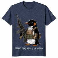 Tactical Penguin Shirt | Flight Was Never An Option Funny Meme Tee | Cuccico