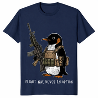 Tactical Penguin Shirt | Flight Was Never An Option Funny Meme Tee | Cuccico