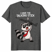 Talking stick raccoon shirt in dark heather