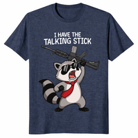 Talking stick raccoon shirt in heather navy