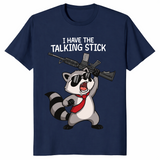 Talking stick raccoon shirt in navy