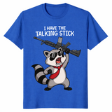 Talking stick raccoon shirt in royal blue