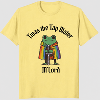 Tap water frog pride shirt in cornsilk