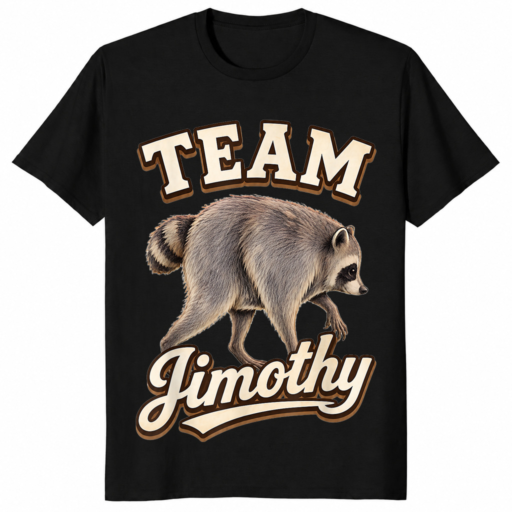 Viral Meme Raccoon Team Jimothy Seattle Funny T-Shirt | Cuccico