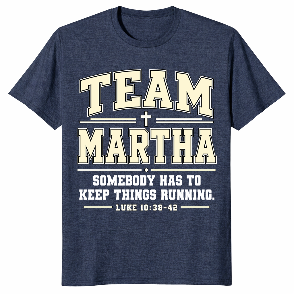 Team Martha shirt in heather navy